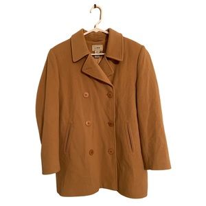 L.L. BEAN Wool Cashmere Double Breasted Peacoat
